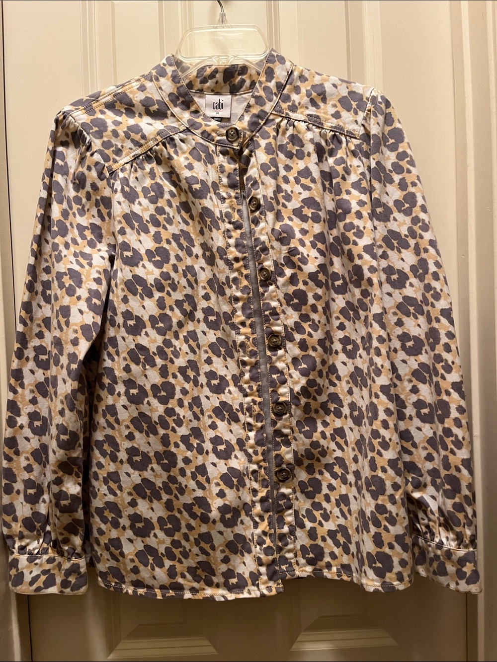 Cabi Providence Shirt Jacket Leopard Print Size Medium